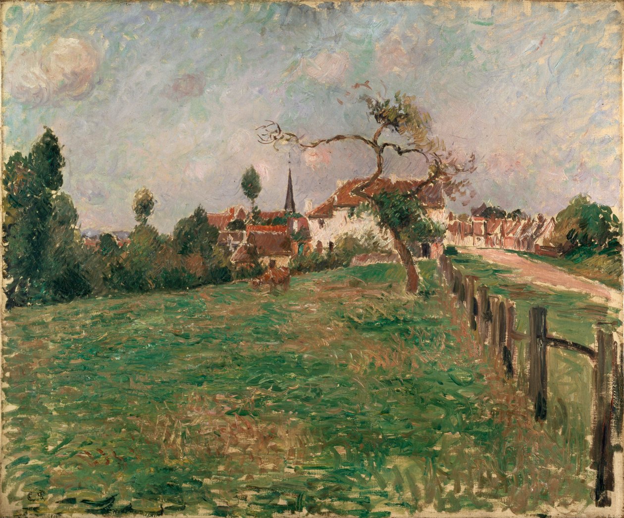 Eragny Köyü, 1885 by Camille Pissarro