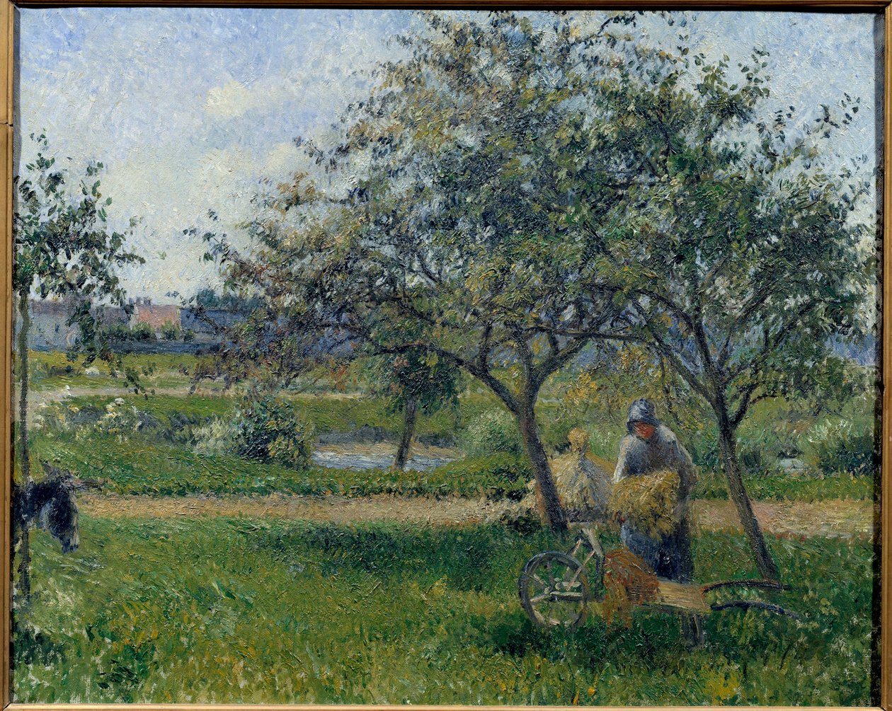 El arabası, meyve bahçesi 1881 dolaylarında Camille Pissarro (1830-1903) tarafından yapılmış bir tablo. Güneş. 0,54x0,65 m Paris, Musee d