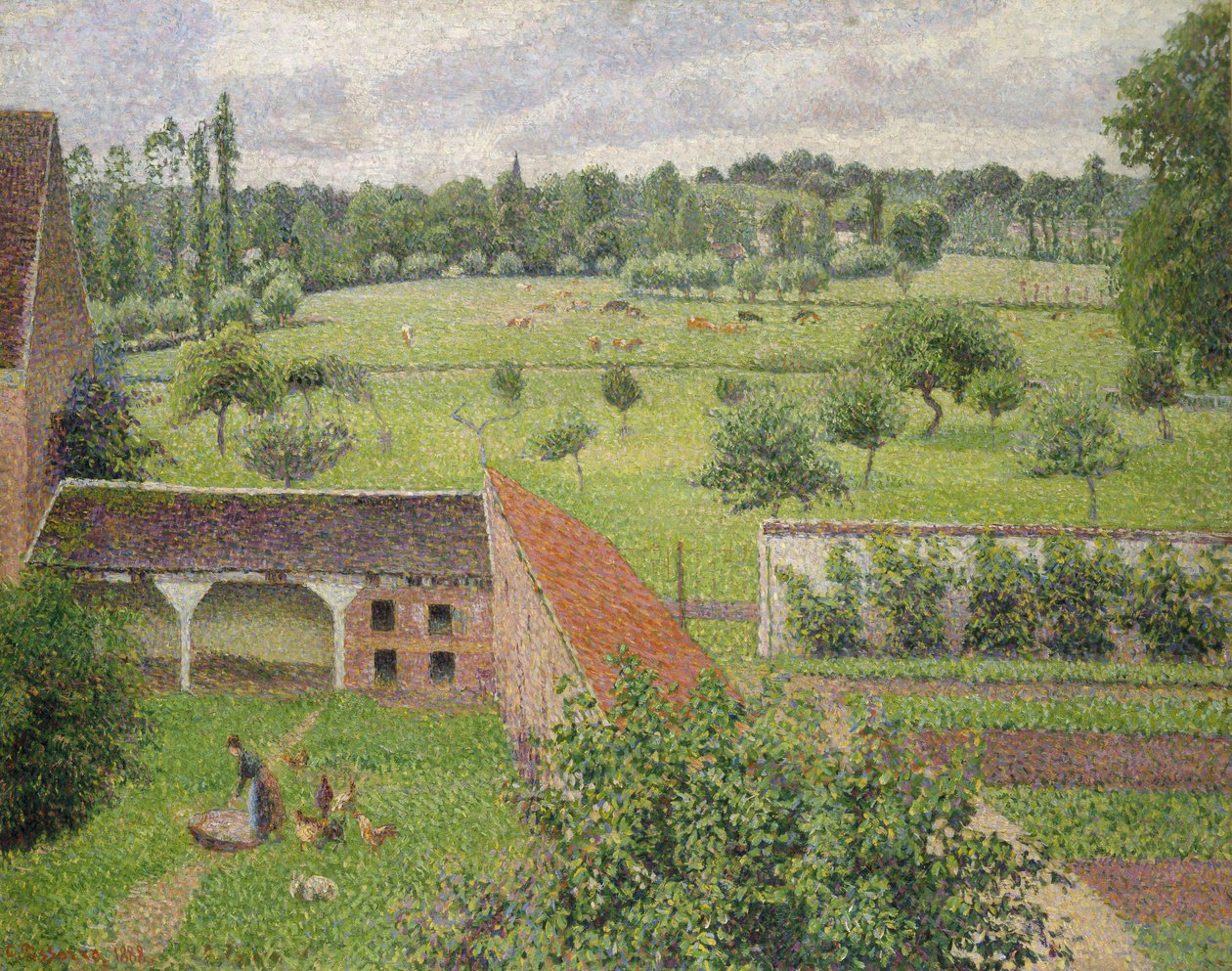 Pencereden Görüntüle, Eragny by Camille Jacob Pissarro