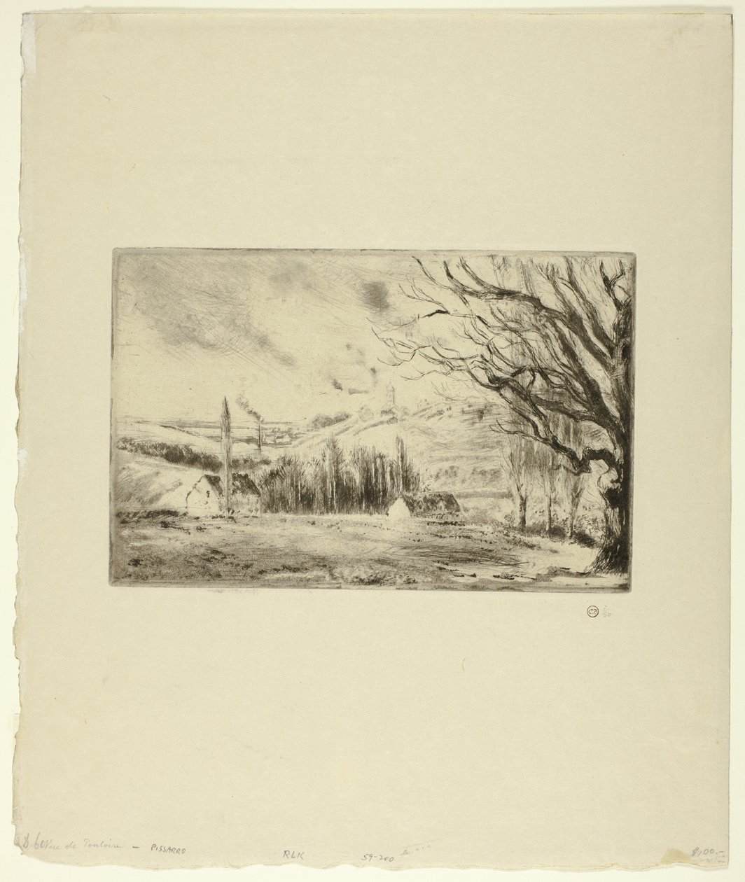 Pontoise görünümü by Camille Pissarro