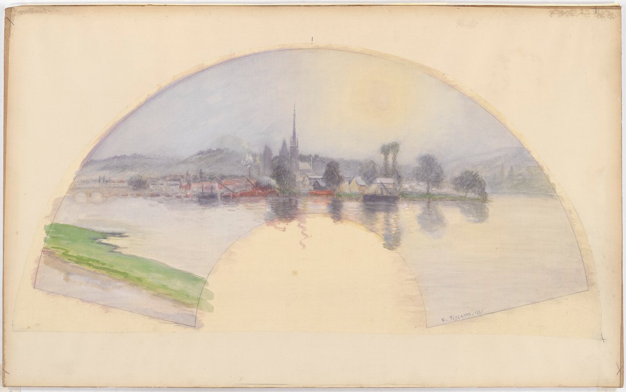 Rouen manzarası by Camille Pissarro