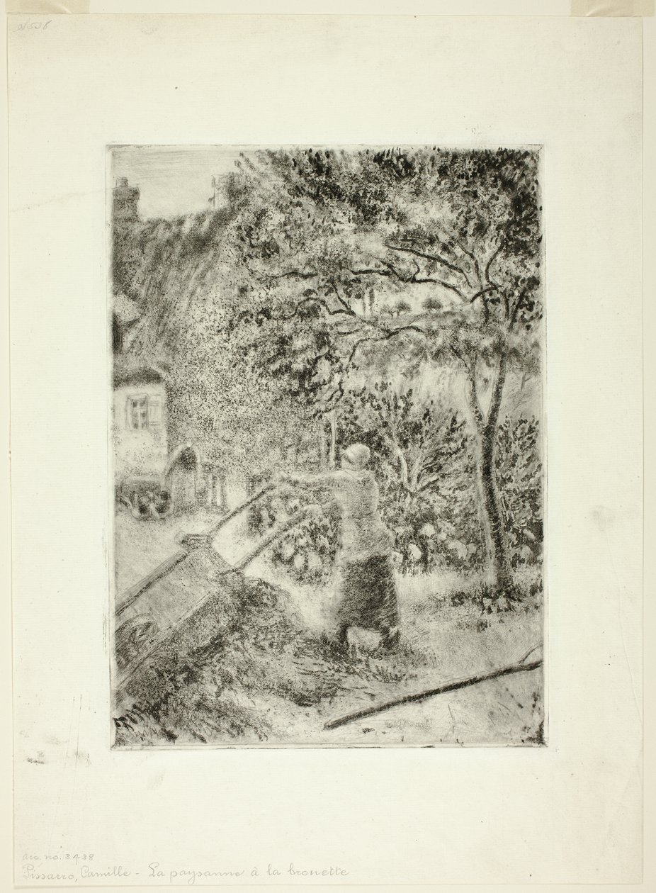 El Arabasını Boşaltan Kadın by Camille Pissarro