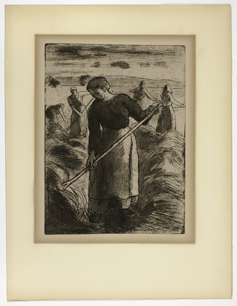 Éragny şirketinde Kadın Haymaker by Camille Pissarro