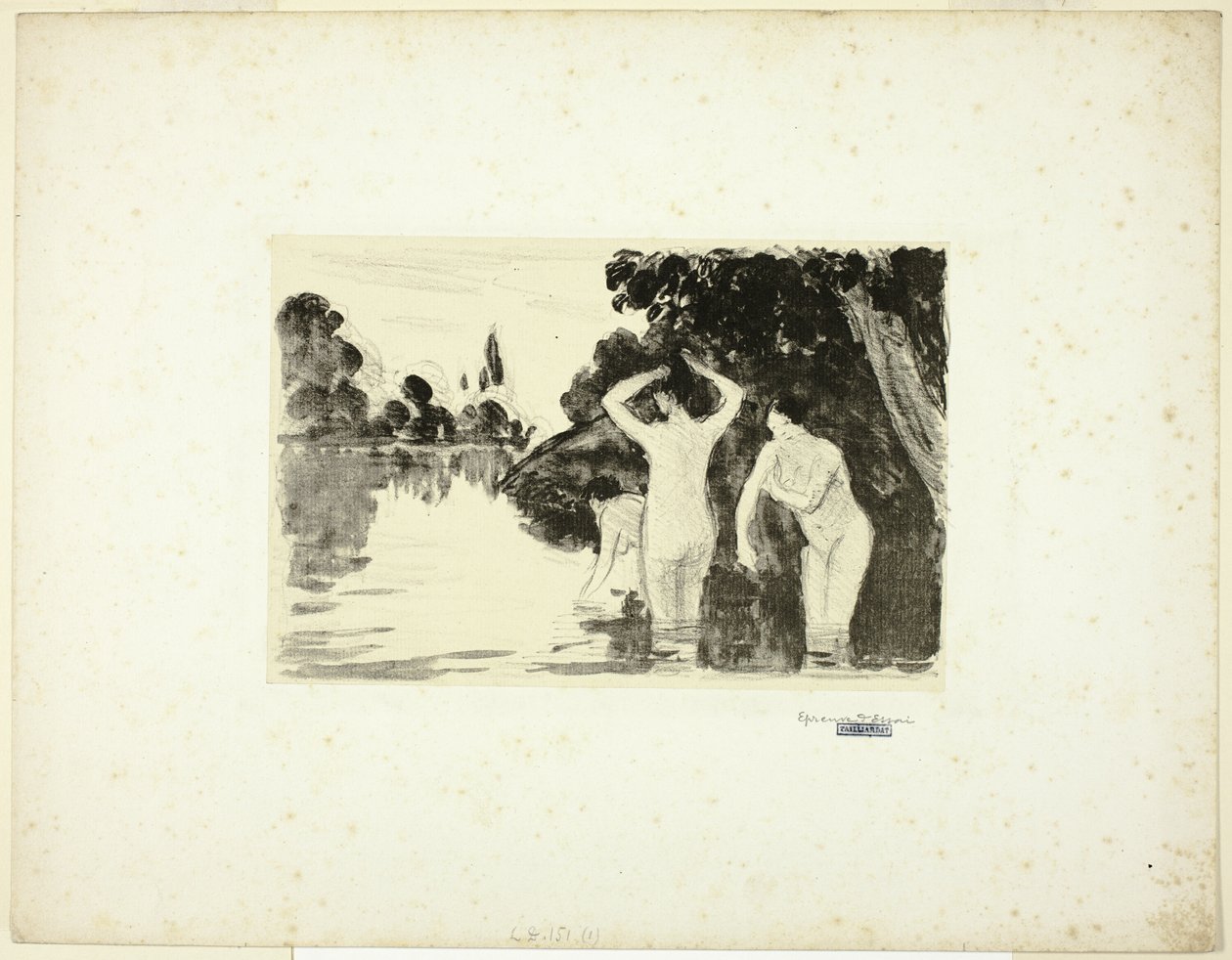 Kadınların Yıkanması: Gün by Camille Pissarro