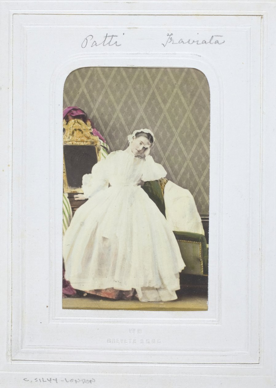 Adelina Patti, Traviata, 1860-69. by Camille Silvy