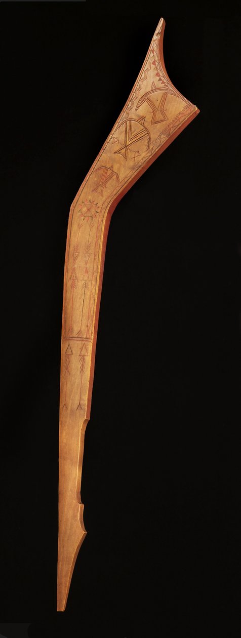 "Gunstock" Kulübü, 19. yüzyılın başlarında (ahşap, pigmentler) by Canadian School