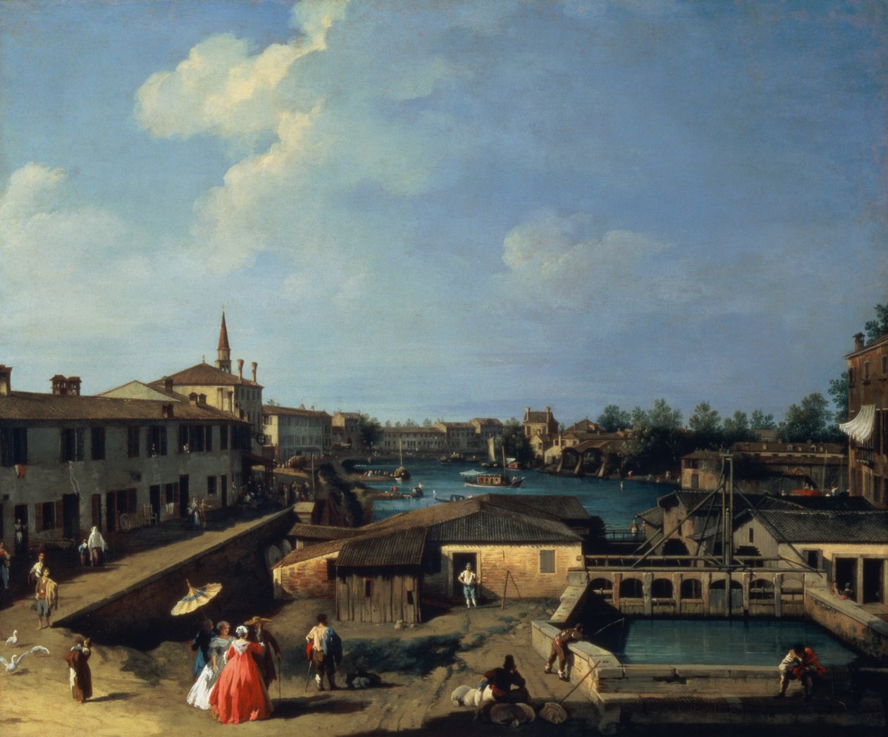 Brenta üzerinde Dolo by Giovanni Antonio Canal