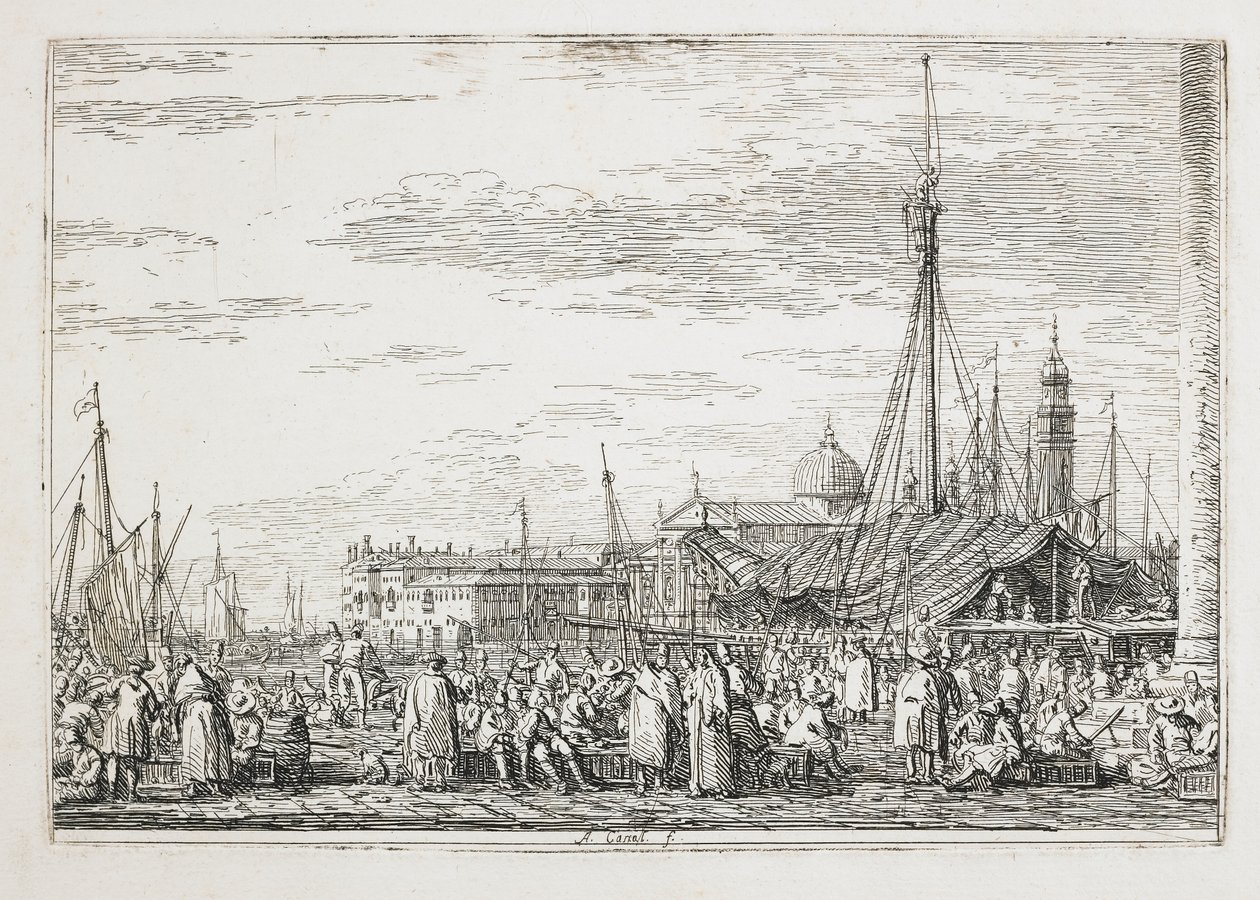 Molo Pazarı, 1740-1745 by Giovanni Antonio Canal