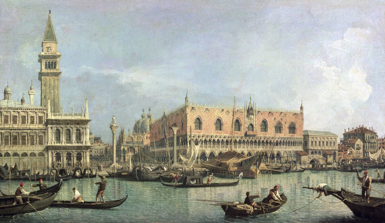The Molo and the Piazzetta San Marco, Venice  by Giovanni Antonio Canal