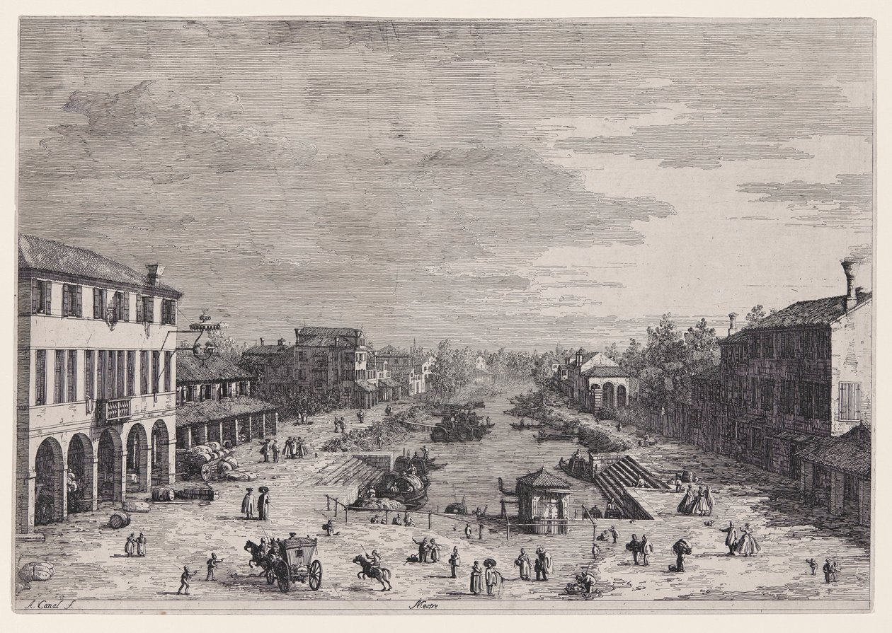 Mestre, Vedute dizisinden (Görüntüleme) by Canaletto (Giovanni Antonio Canal)