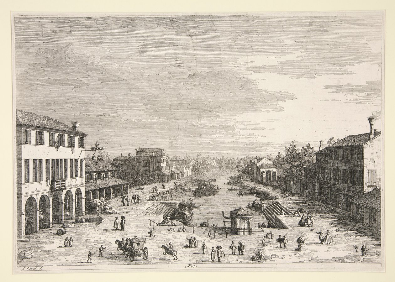Mestre, Vedute dizisinden (Görüntüleme) by Canaletto (Giovanni Antonio Canal)
