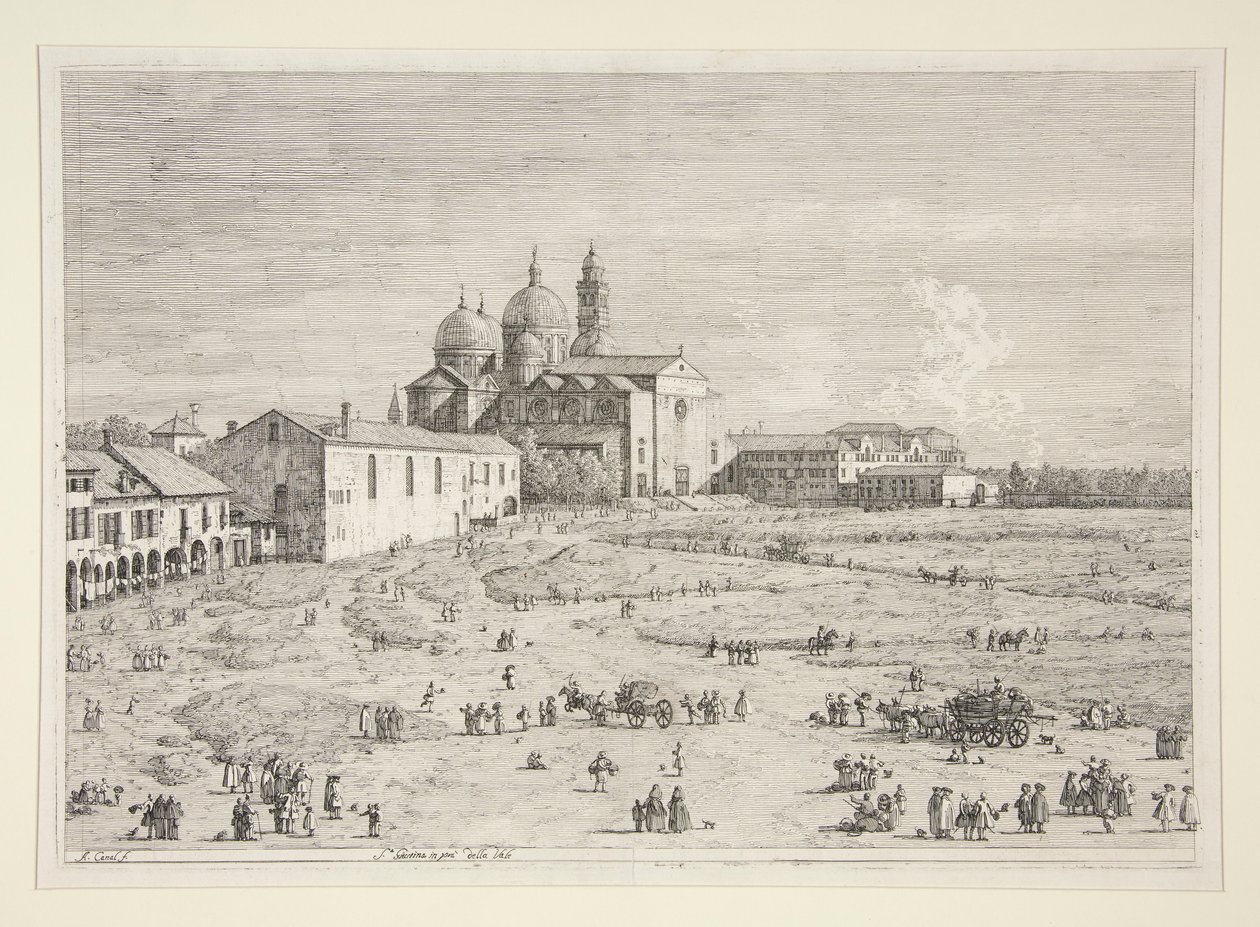 S. Giustina Halkla İlişkilerde? della Valle, Vedute (Görüntüleme) dizisinden by Canaletto (Giovanni Antonio Canal)