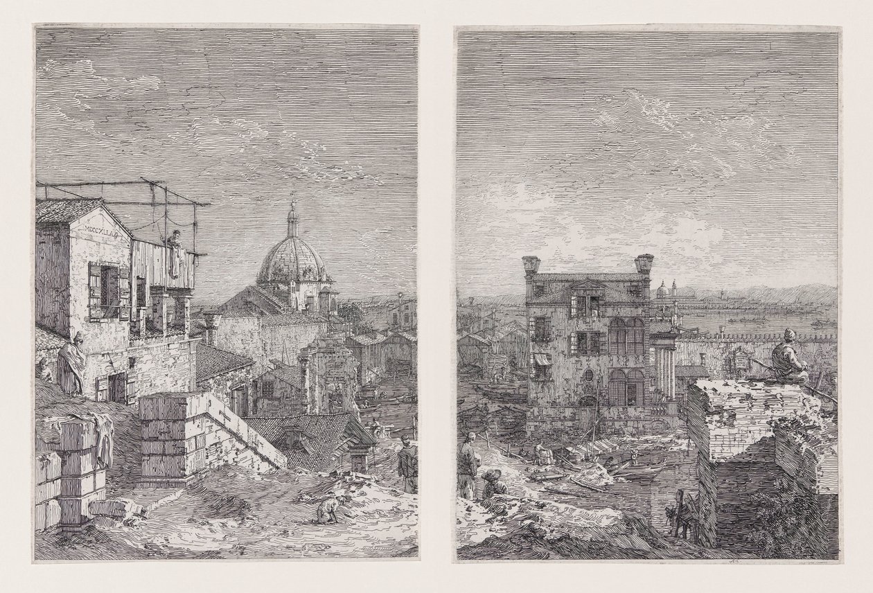 Yazılı Ev, Vedute (Görüntüleme) dizisinden by Canaletto (Giovanni Antonio Canal)
