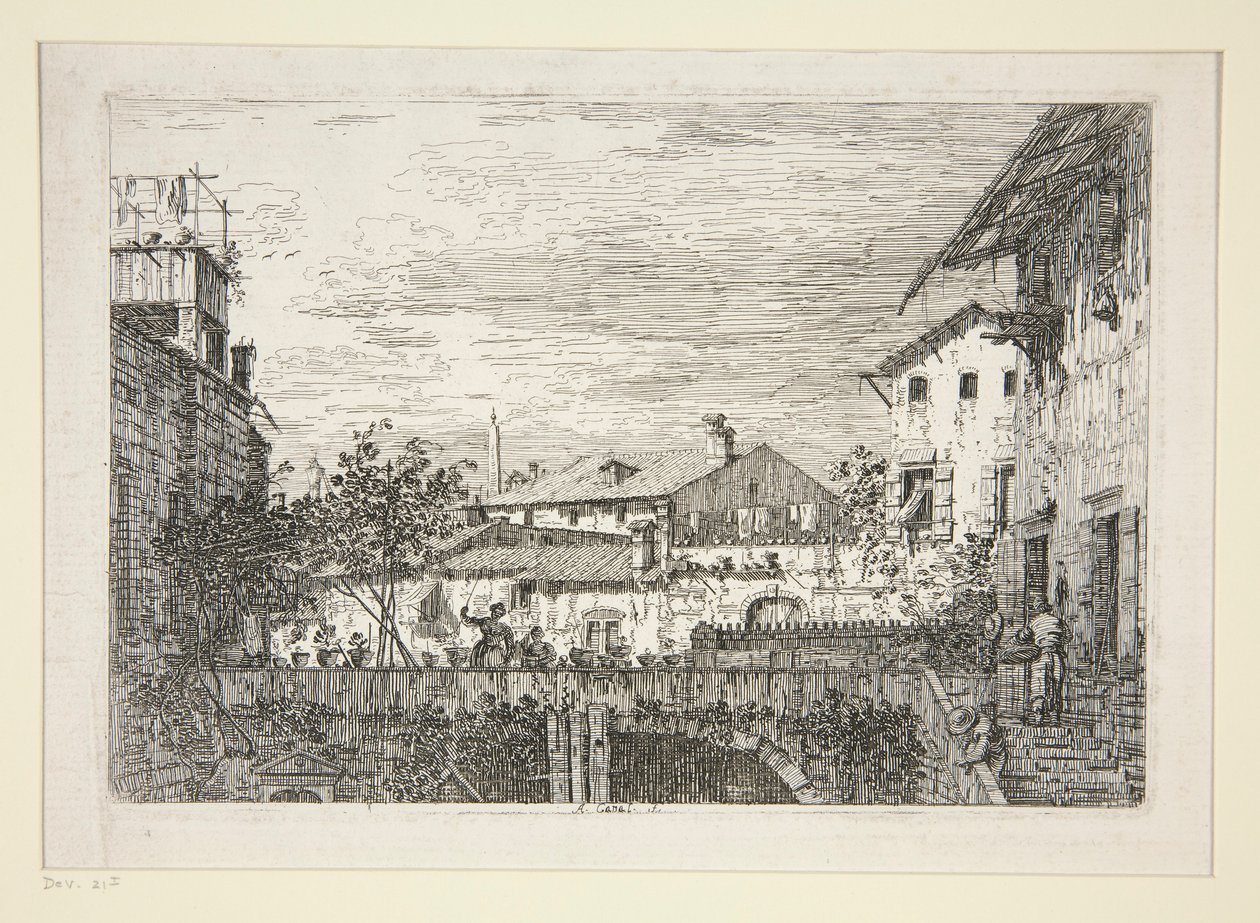 Teras, Vedute dizisinden (Görüntüler) by Canaletto (Giovanni Antonio Canal)