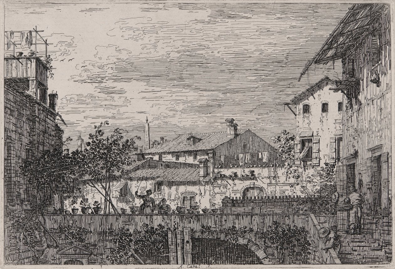 Teras, Vedute dizisinden (Görüntüler) by Canaletto (Giovanni Antonio Canal)
