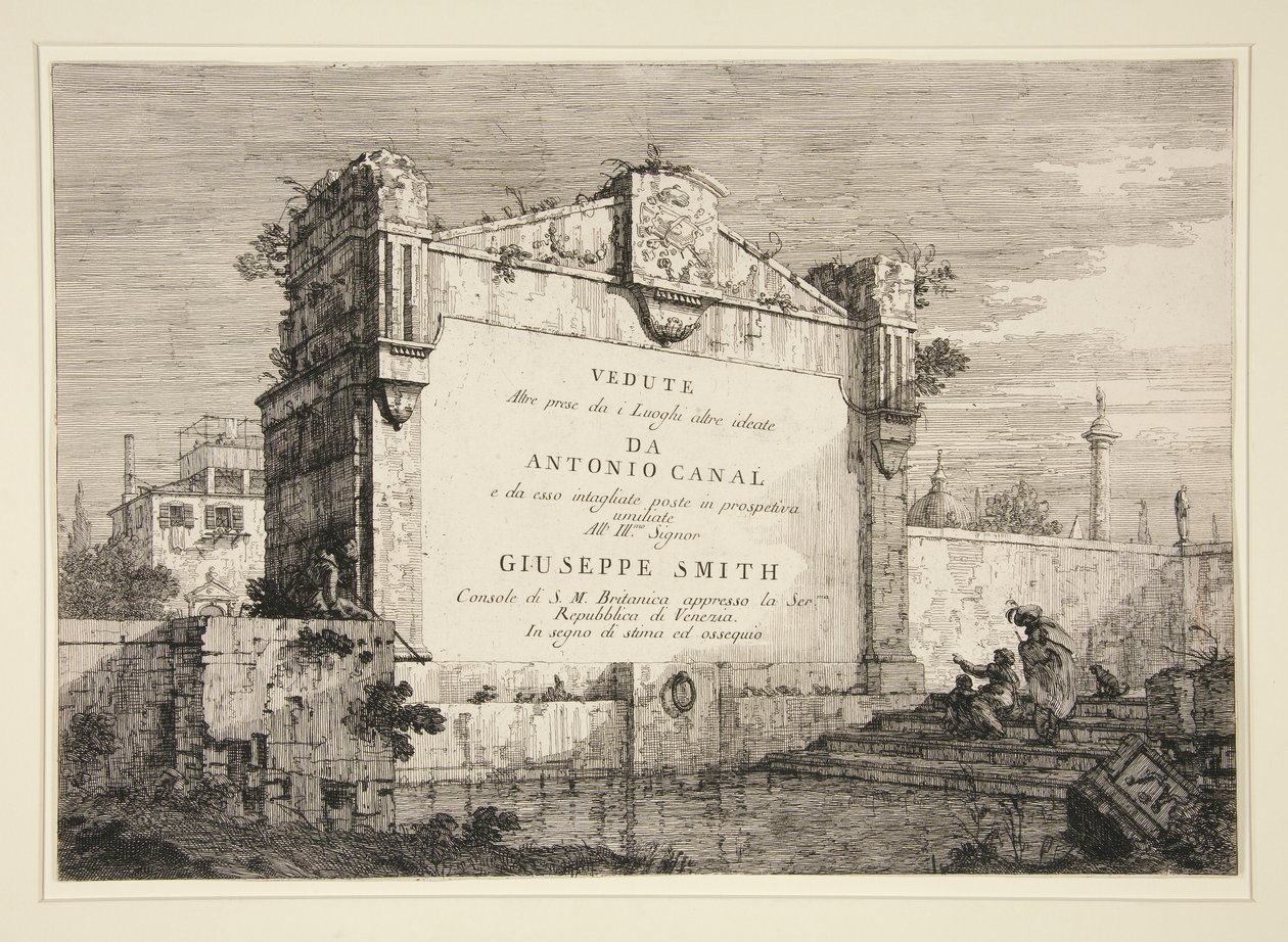 Başlık Plakası, Vedute dizisinden (Görüntüler) by Canaletto (Giovanni Antonio Canal)