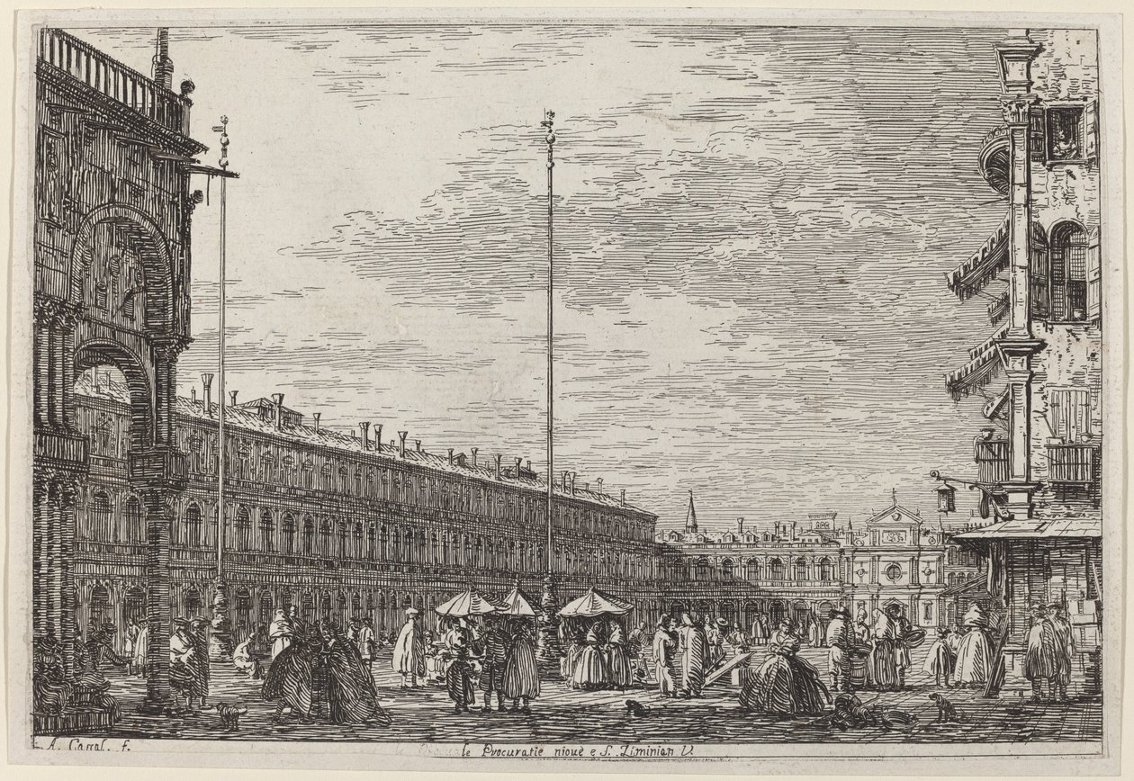Le Procuratie niove ve S. Ziminian V. by Canaletto