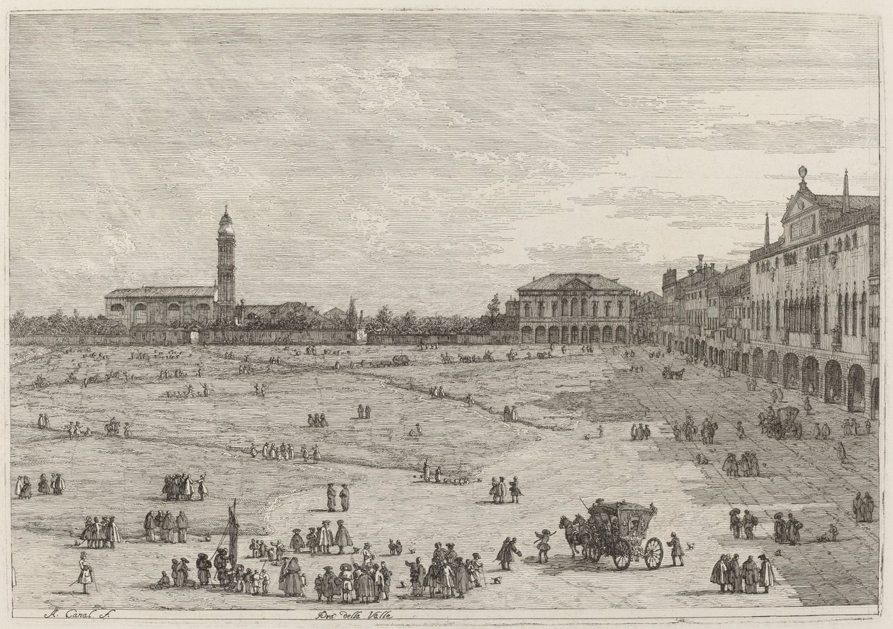 Pra della Valle, c. 17351746. by Canaletto