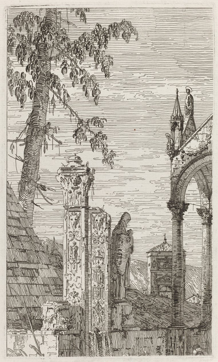 Piskopos Mezarı [ortada] by Canaletto