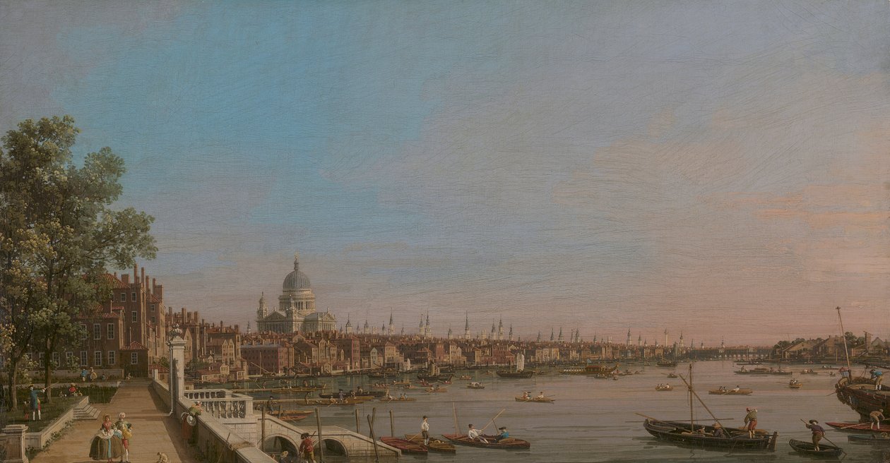 Somerset House'un Terasının Yakınındaki Şehir by Canaletto