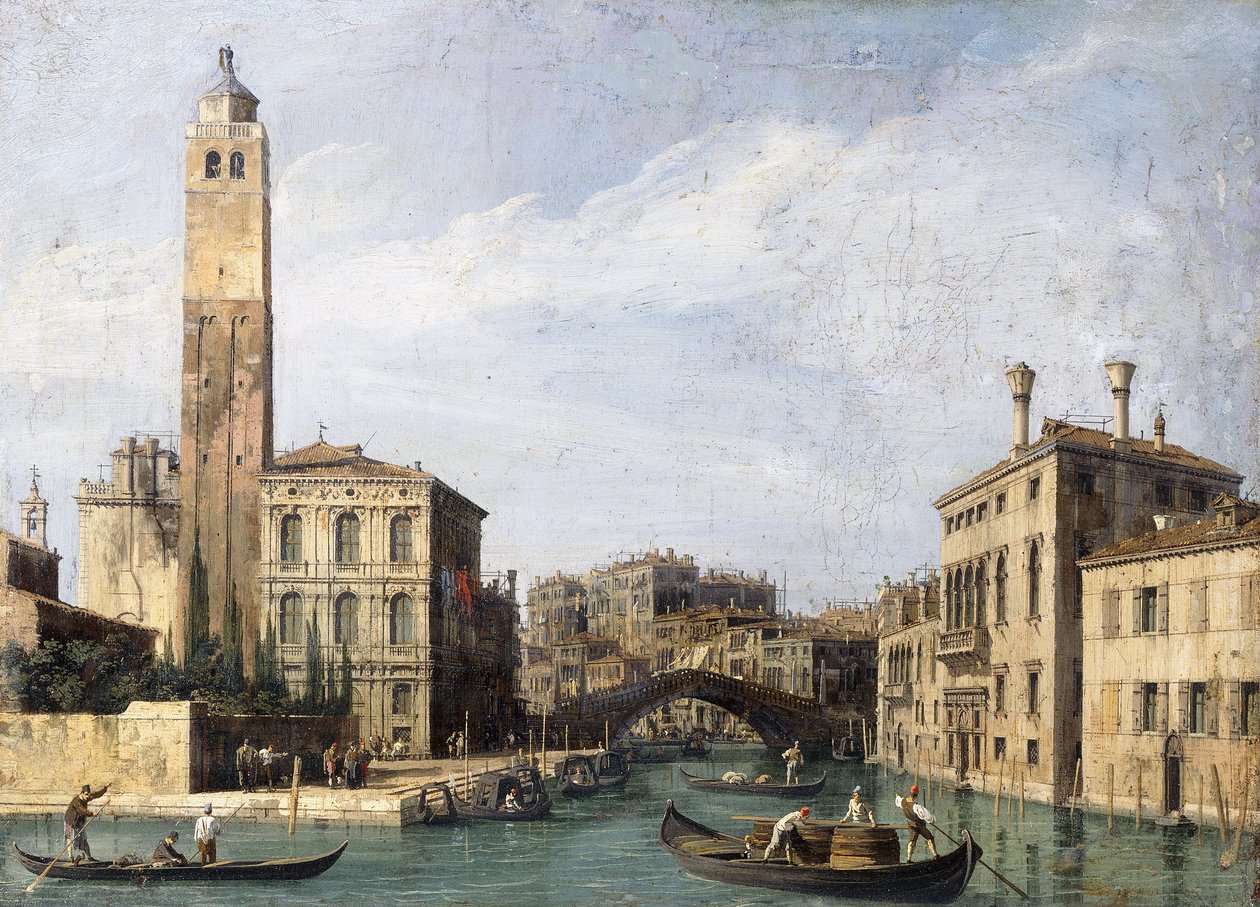 San Geremia, Palazzo Labia ve Cannaregio Girişi ile Büyük Kanal, c.1726-1730 by Giovanni Antonio Canal