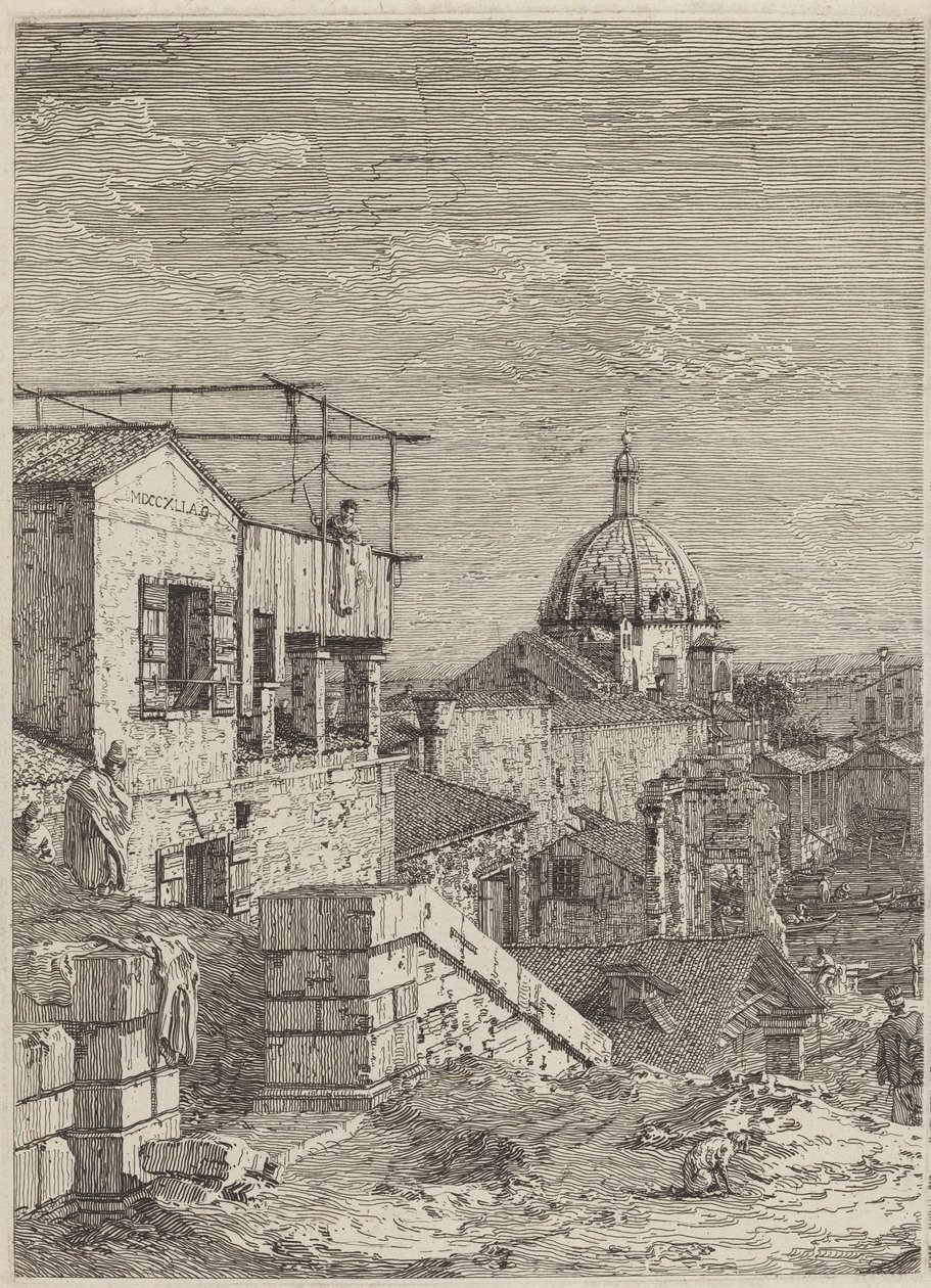 Yazılı Ev [solda] by Canaletto