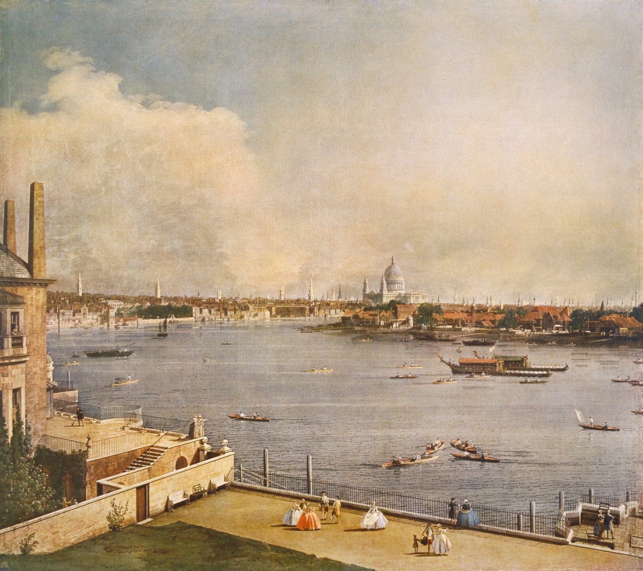 Thames ve Londra Şehri, Richmond House, Whitehall, Westminster, c1747