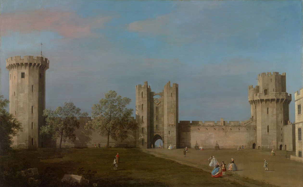 Warwick Kalesi, Avludan Doğu Cephesi, 1752. by Canaletto