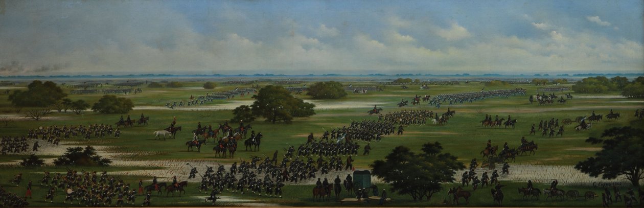 Marcha del Ejercito Argentino a tomar posiciones para el ataque a Curupayti el 22091866  by Candido Lopez