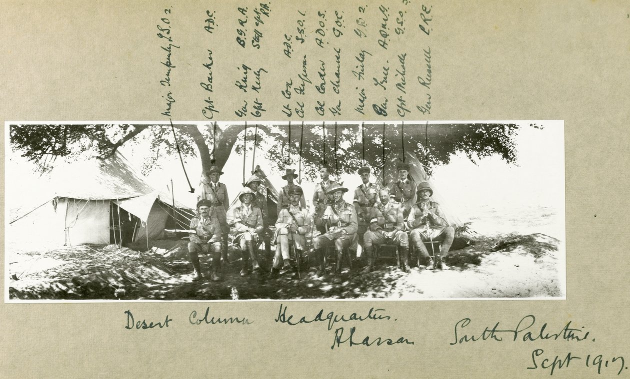 Abassan, Güney Filistin, Eylül 1917 de Çöl sütunu karargahı by Capt. Arthur Rhodes