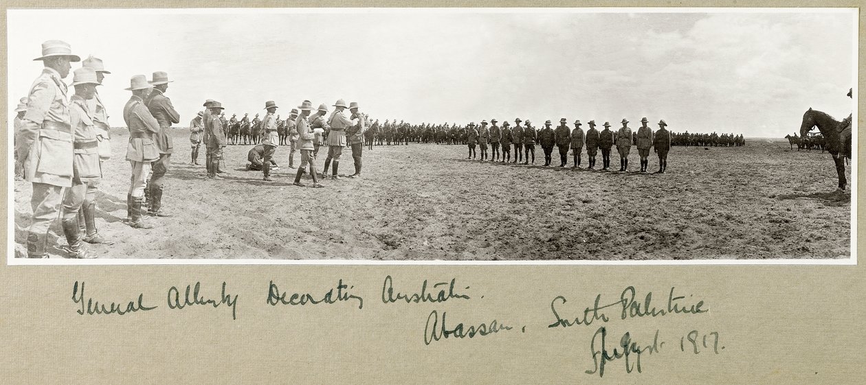 General Allenby Avustralya birliklerini Abassan, Güney Filistin