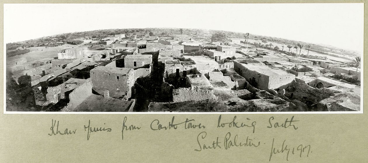 Han Yunus, kale kulesinden, Güney Filistin, Temmuz 1917 by Capt. Arthur Rhodes