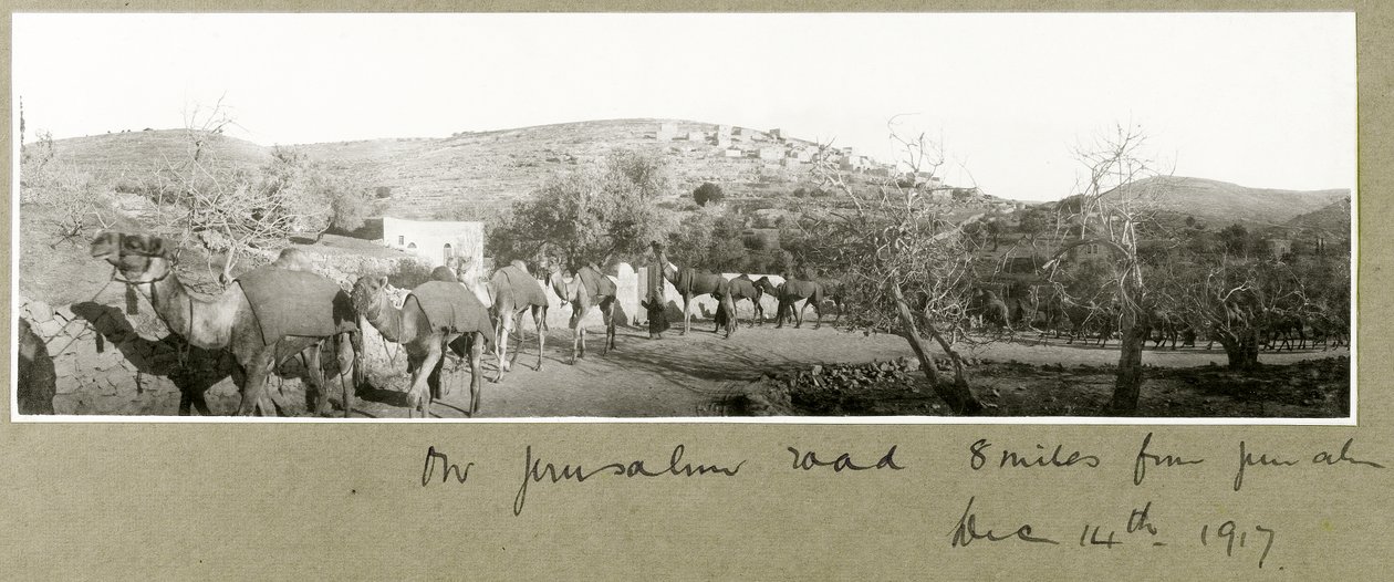 Kudüs Yolu üzerinde, Kudüs'e 8 mil uzaklıkta, 14 Aralık 1917 by Capt. Arthur Rhodes
