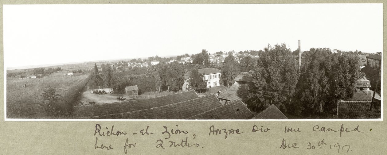 Richon-el-Zion, 30 Aralık 1917 by Capt. Arthur Rhodes