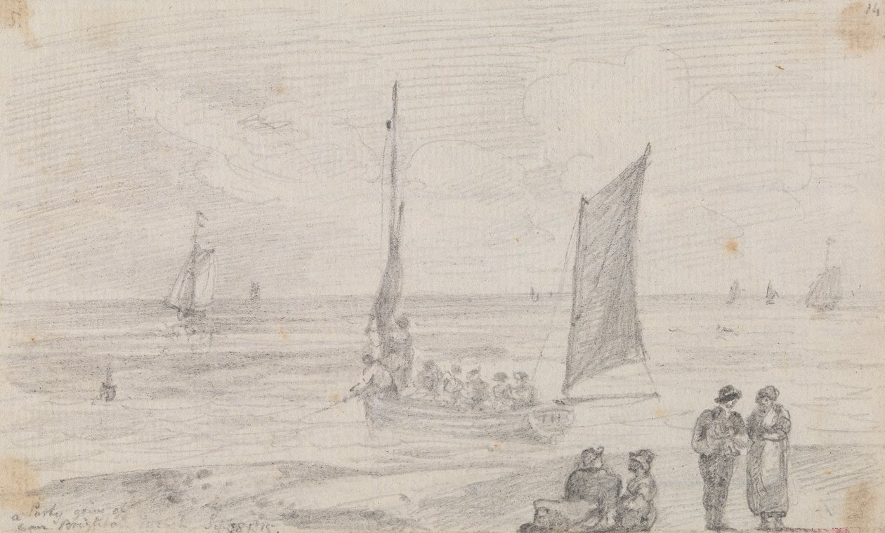 Brighton Sahili Yakınlarında Bir Parti Çıkıyor, 18 Eylül 1815 by Capt. Thomas Hastings