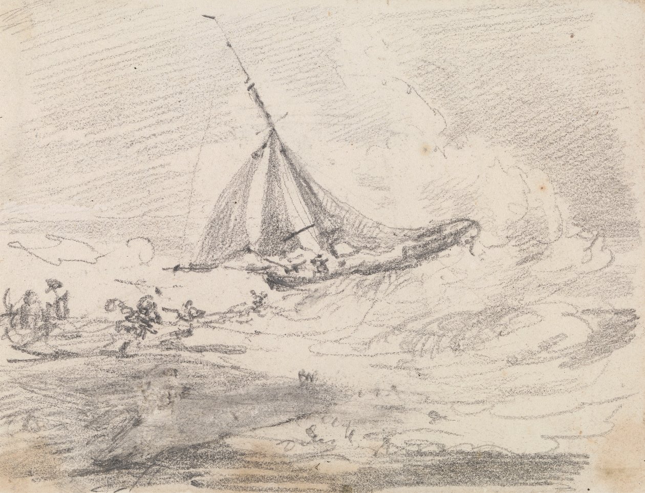 Dalgalı Denizlerde Bir Yelkenli Gemi, Hastings by Capt. Thomas Hastings