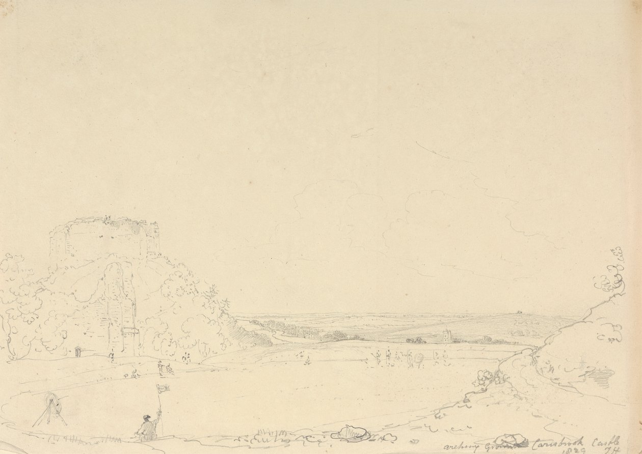 Okçuluk Sahası, Carisbrooke, Wight Adası by Capt. Thomas Hastings