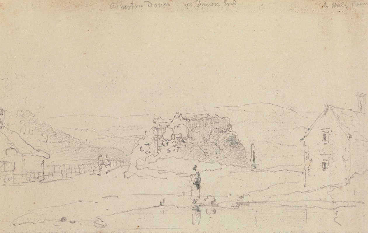 Arreton Down veya Down End, Wight Adası by Capt. Thomas Hastings