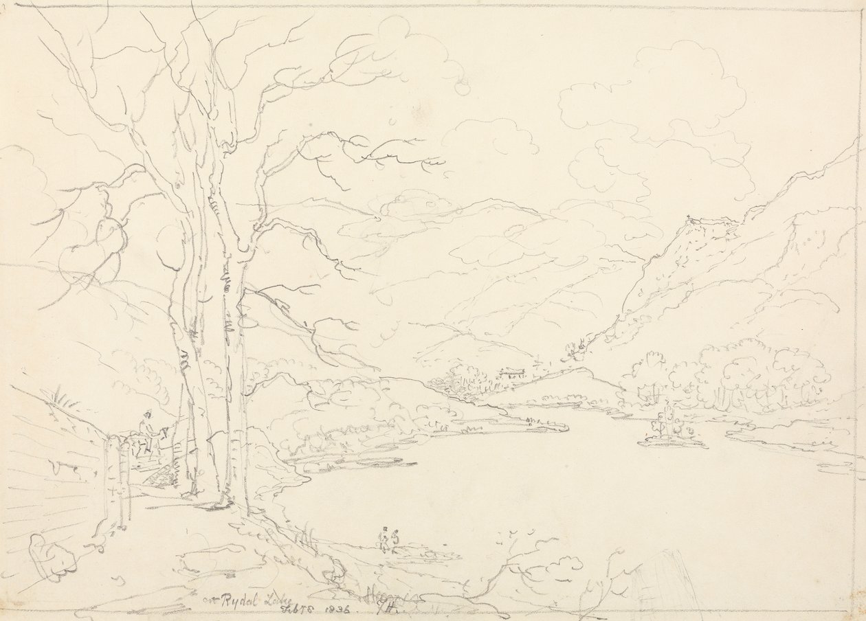 Rydal Gölü'nde, 8 Şubat 1836 by Capt. Thomas Hastings
