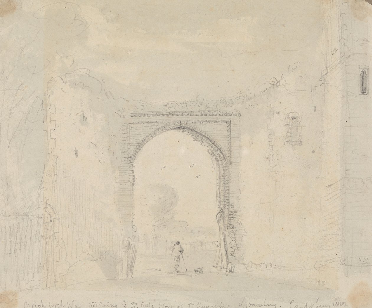Canterbury'deki St. Augustine Manastırı'nın Büyük Geçidi'ne Bitişik Tuğla Kemer by Capt. Thomas Hastings
