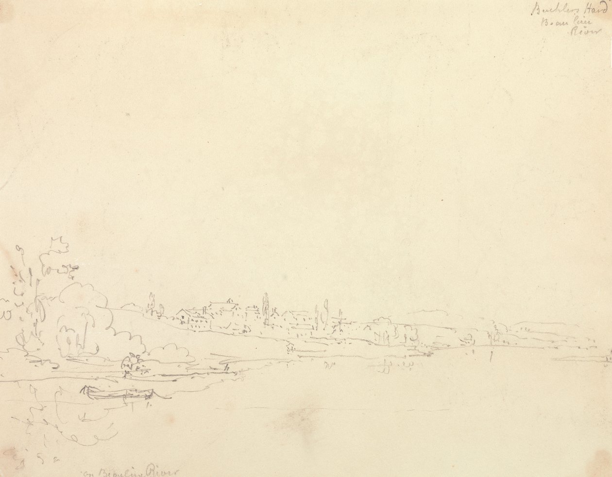 Buckler's Hard, Beaulieu Nehri, Hampshire by Capt. Thomas Hastings