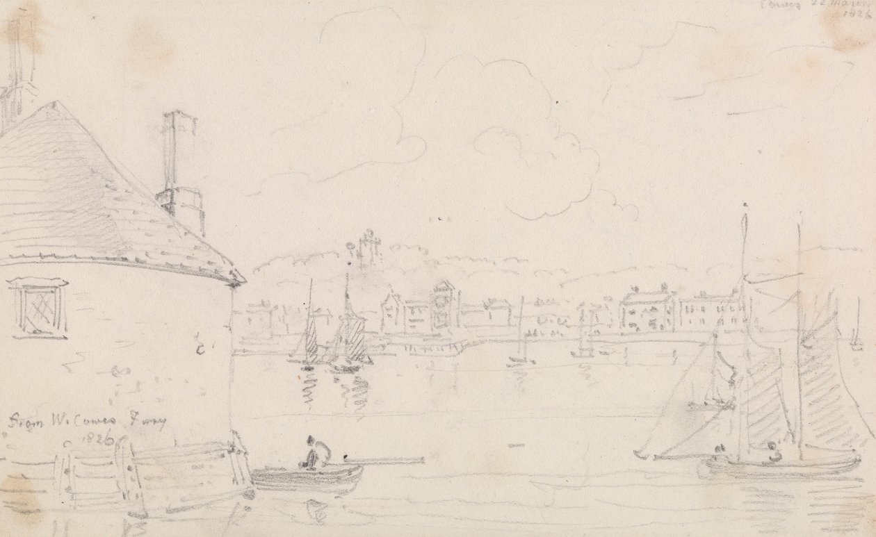 Cowes, West Cowes Feribotu'ndan, 22 Mart 1826 by Capt. Thomas Hastings