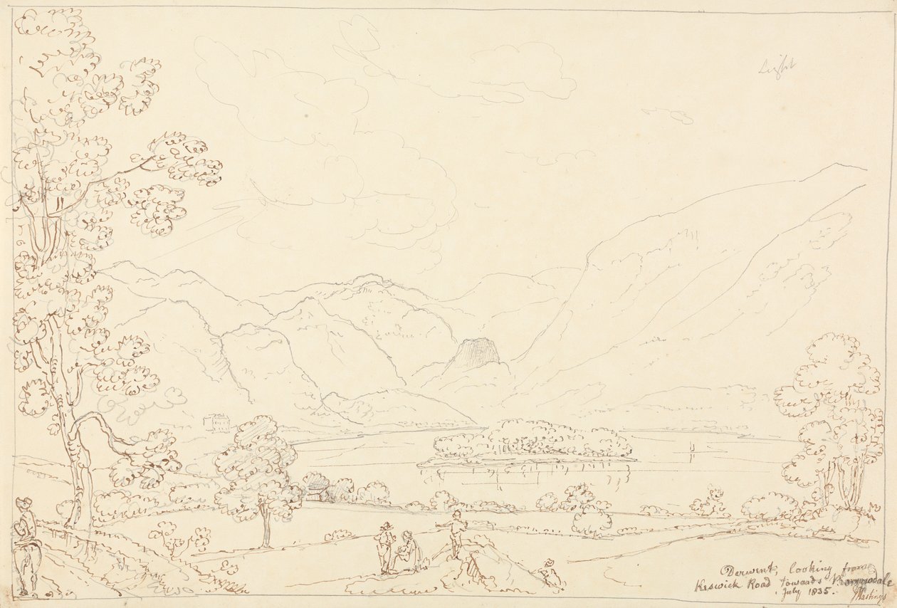 Derwent Borrowdale'e Bakıyor, Temmuz 1835 by Capt. Thomas Hastings