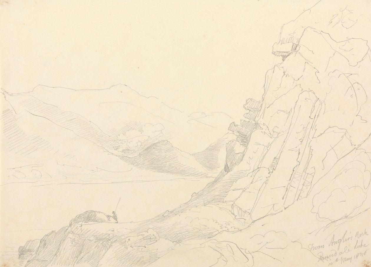 Anglers Rock'tan, Ennerdale Gölü, 10 Mayıs 1836 by Capt. Thomas Hastings