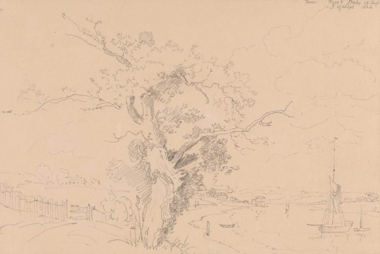 Hurst Stake, Wight Adası'ndan, 12 Ağustos 1826 by Capt. Thomas Hastings