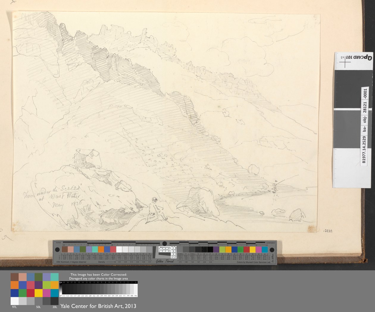 Wast Water'daki Screes'in Altından, Mayıs 1836 by Capt. Thomas Hastings