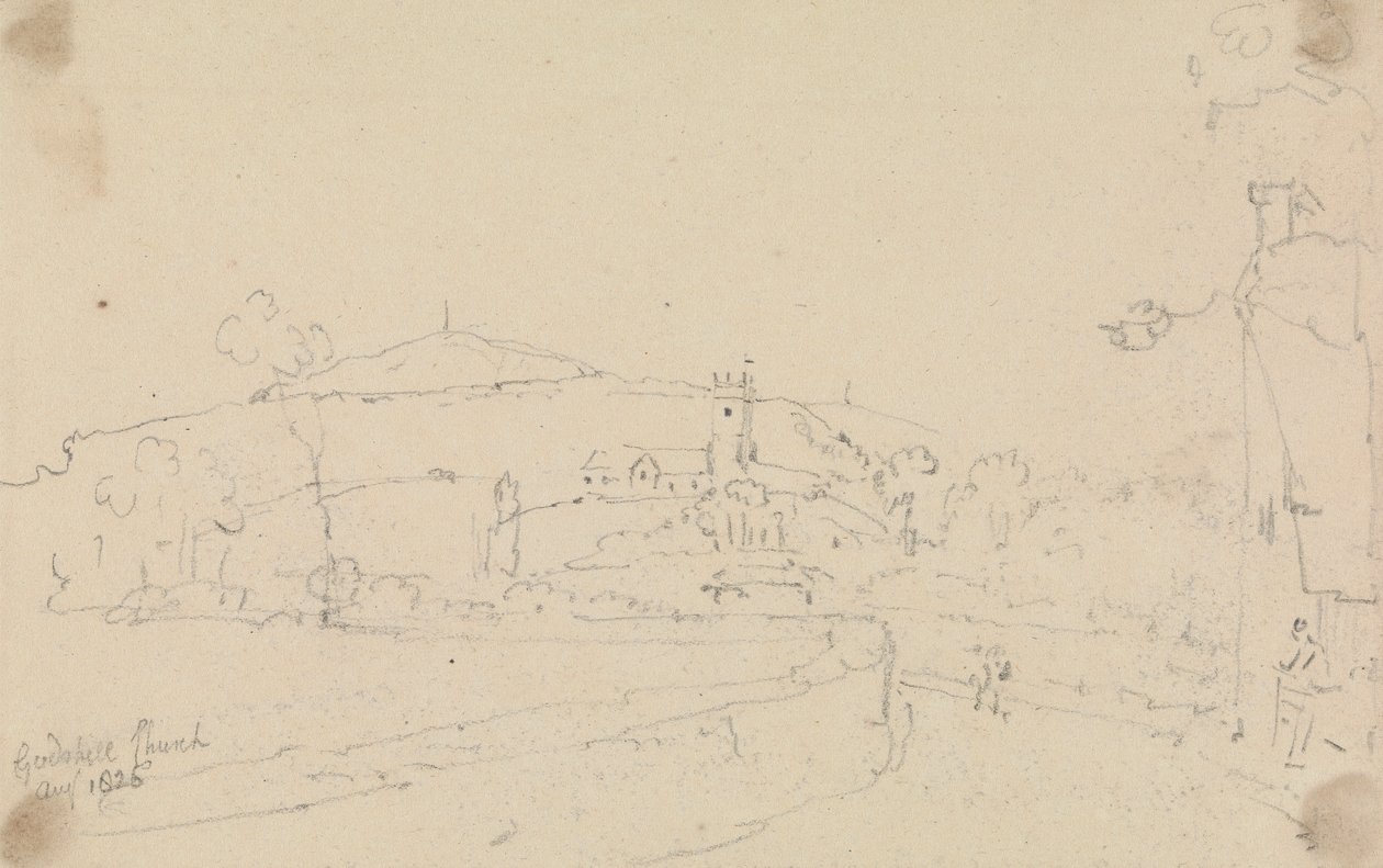 Godshill Kilisesi, Ağustos 1826 by Capt. Thomas Hastings