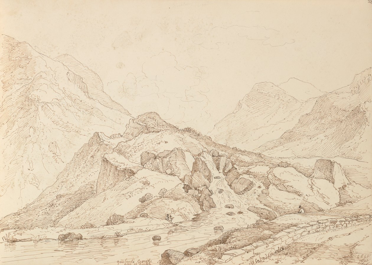 Gowland's Cascade, Gap of Dunloh, 6 Eylül 1841 by Capt. Thomas Hastings