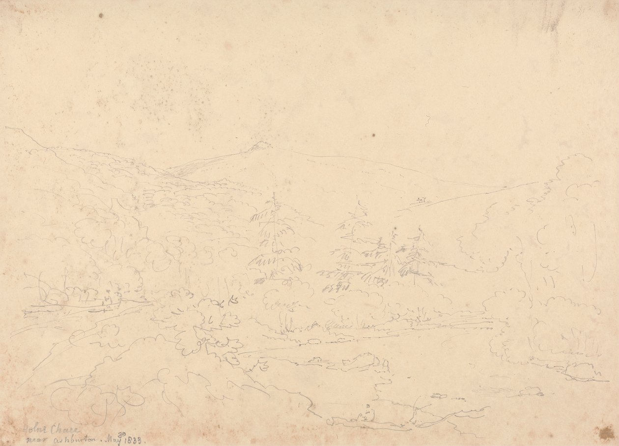 Ashburton yakınlarındaki Holne Chase, 30 Mayıs 1833 by Capt. Thomas Hastings