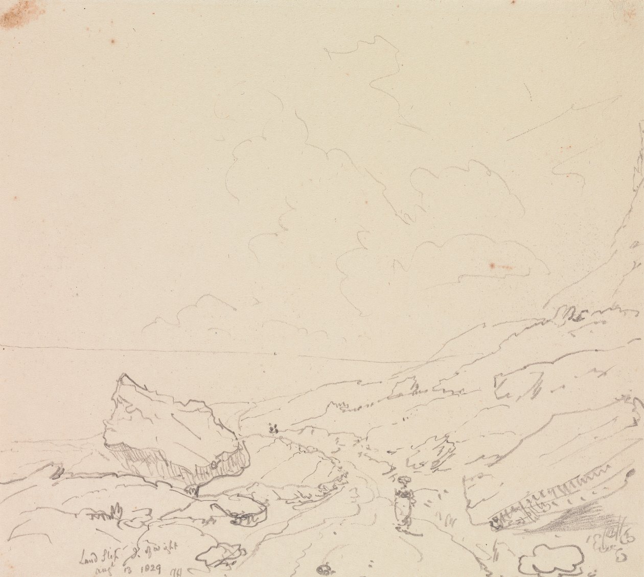 Heyelan, Wight Adası, 13 Ağustos 1829 by Capt. Thomas Hastings